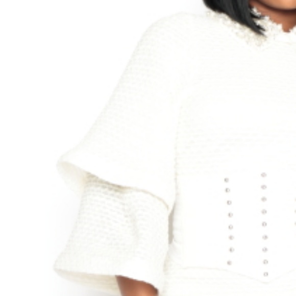 N6-NWT GRACIA Cream Wide sleeves Pencil Dress - Picture 7 of 8